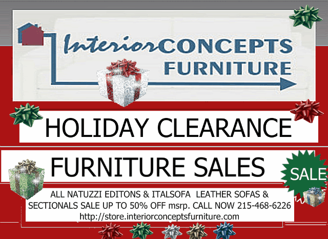Holiday Year-end clearance Furniture sale Natuzzi Leather Sale, Holiday Year-end clearance sale. Leather Furniture SALES 2011! Natuzzi Editions, Italsofa, leather sectionals & sofas. Modern Leather furniture Up to 50% Off Sale! INTERIOR CONCEPTS FURNITURE 215-468-6226. ONLINE STORE: http://store.interiorconceptsfurniture.com. Best Selection of NATUZZI at the Lowest price!
