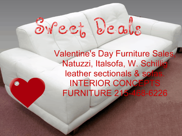 Valentine's Day Furniture Sales, Natuzzi, Italsofa, leather sectionals &amp; sofas, Valentine's Day Furniture Sales, Natuzzi, Italsofa, leather sectionals & sofas. Up to 50% Off Sale! Natuzzi Editions B636 white Leather sofa. White leather furniture. INTERIOR CONCEPTS FURNITURE 215-468-6226. http://store.interiorconceptsfurniture.com/index. Best Selection of leather living room couches at the Best price! Leather furniture Sale. Visit our Modern contemporary Philadelphia Furniture showroom. Authorized Natuzzi Editions Dealer.