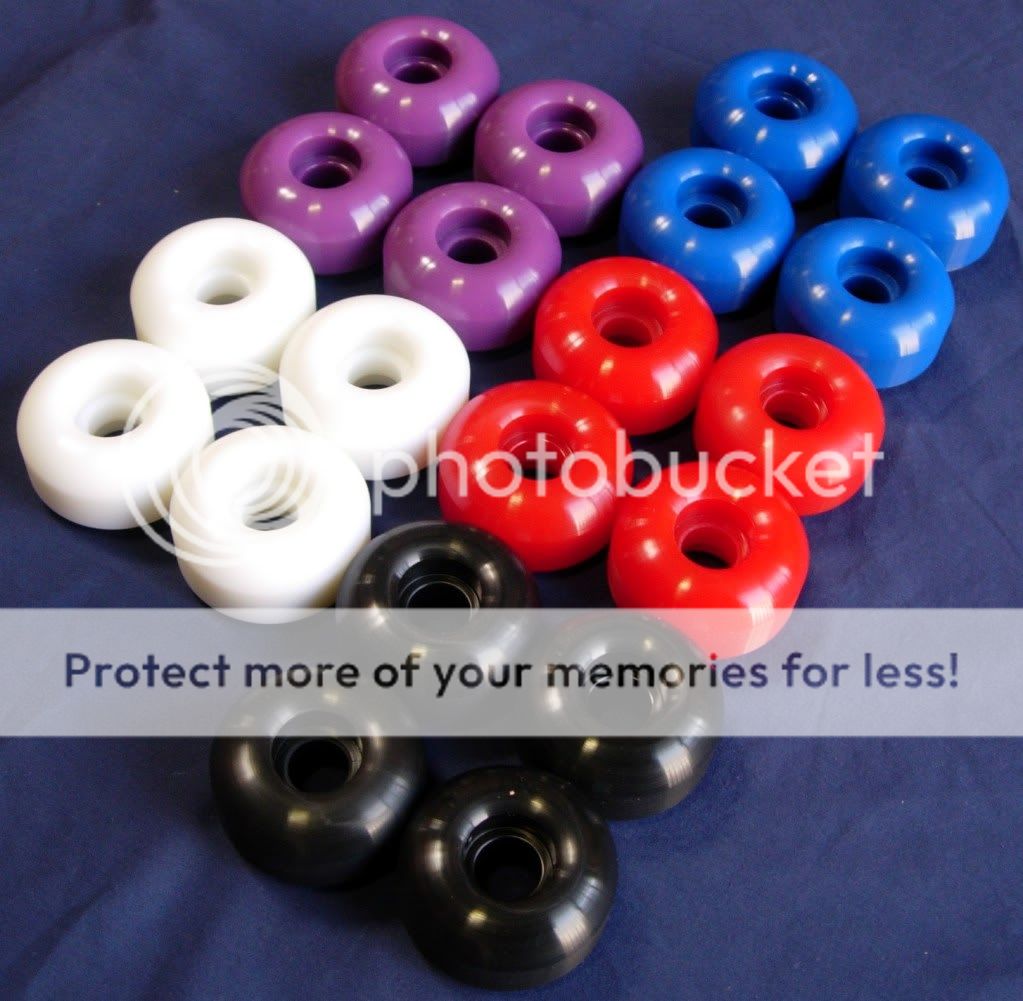 20 Blank Skateboard Wheels 52mm Assorted Colors 5 Sets New Street 