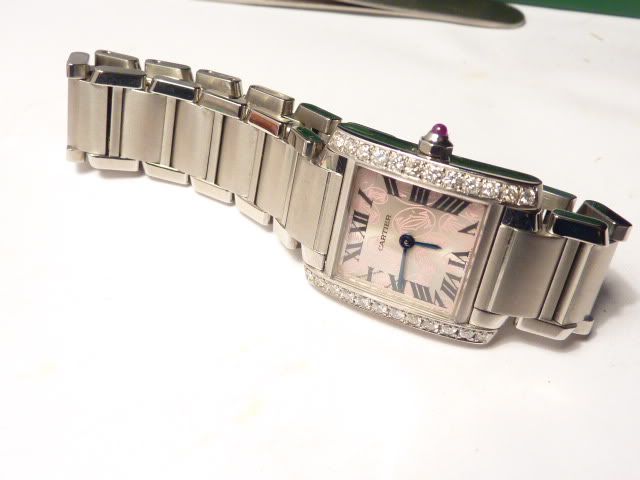 2007 CARTIER Tank Francaise Watch VS1 G Diamond Bezel  